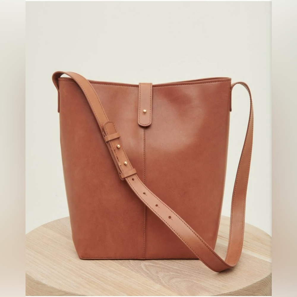 NWOT Leather Bucket Bag